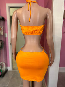 Jamaica Me Please Skirt Set- Orange