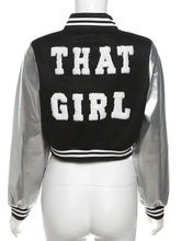 That Girl Varsity Jacket- Black