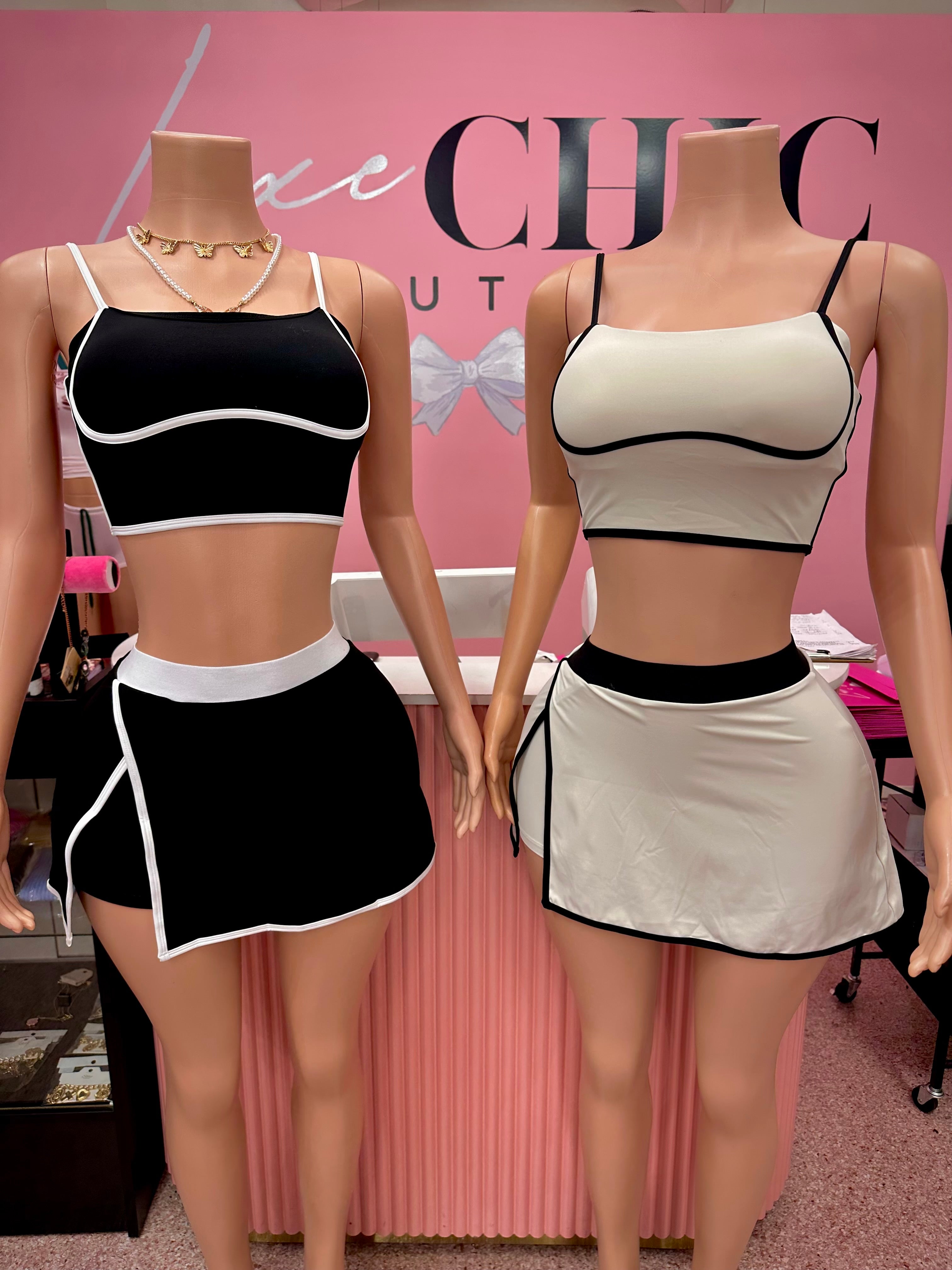 Playful Palette Outfit Skort Set- Cream