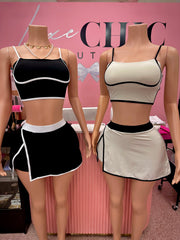 Playful Palette Outfit Skort Set- Cream