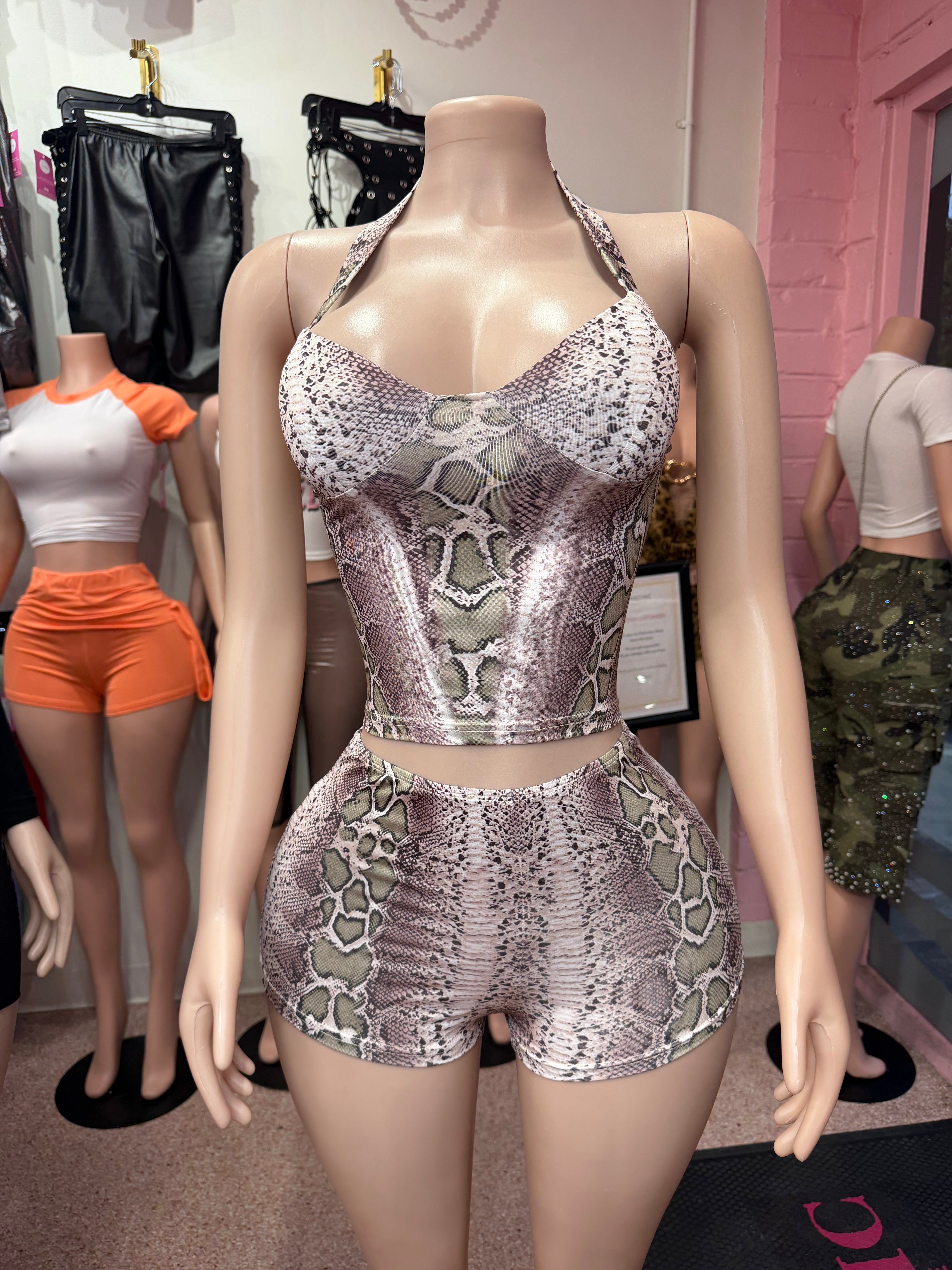 Snakeskin Seduction Short Set