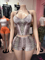 Snakeskin Seduction Short Set