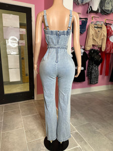 Lover of Brunch Denim Jumpsuit