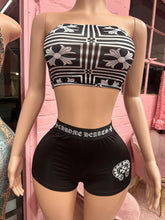 Chrome Things Tube Top & Short Set- Black