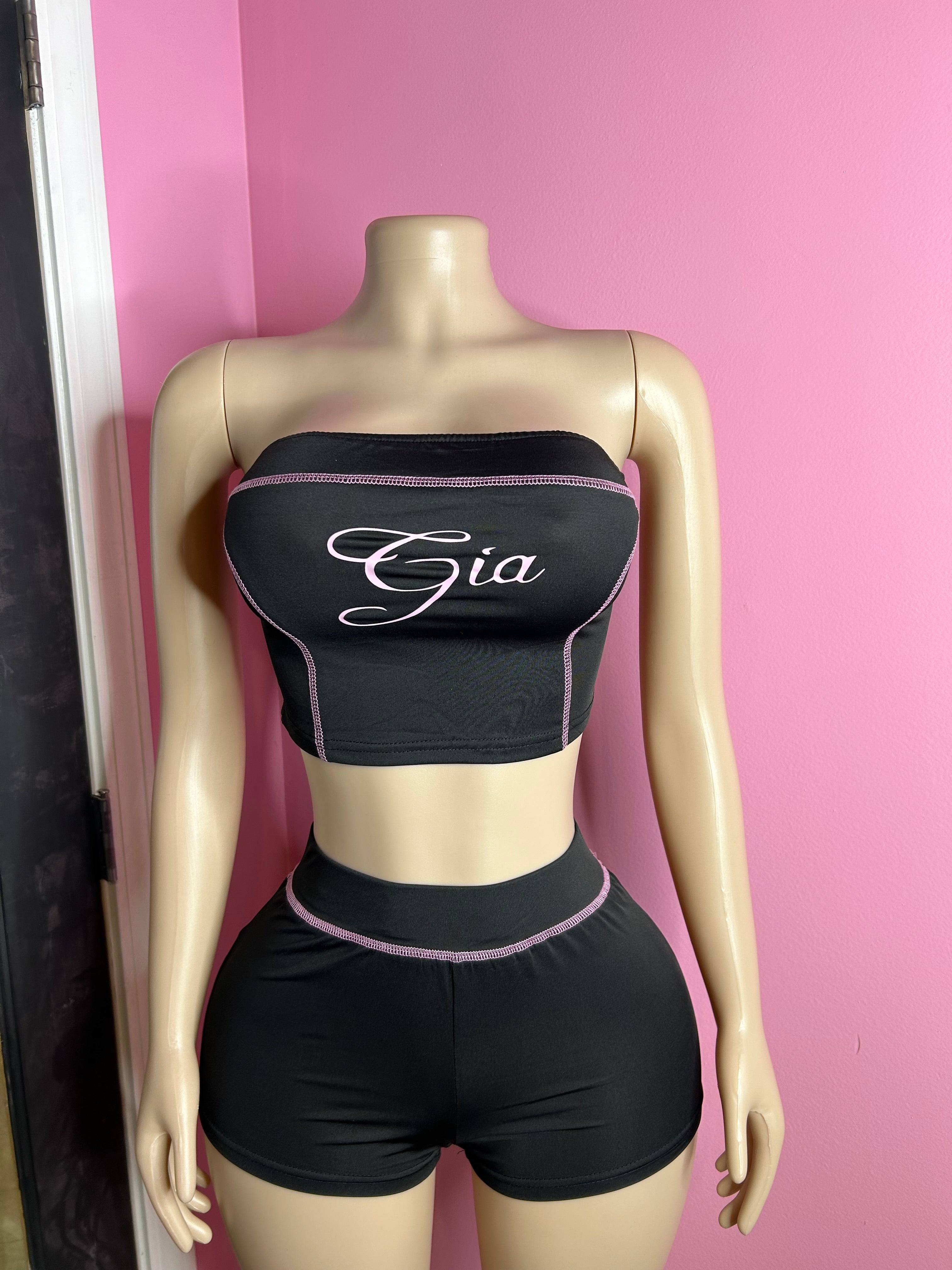 Gia Girl Tube Top & Short Set- Various Colors