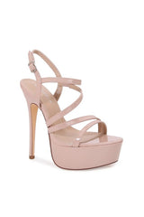 Galia Platform Strappy Heel – Nude