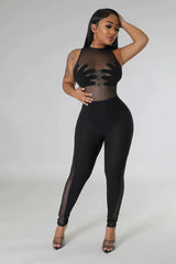 A Handful Bodysuit Legging Set- Black