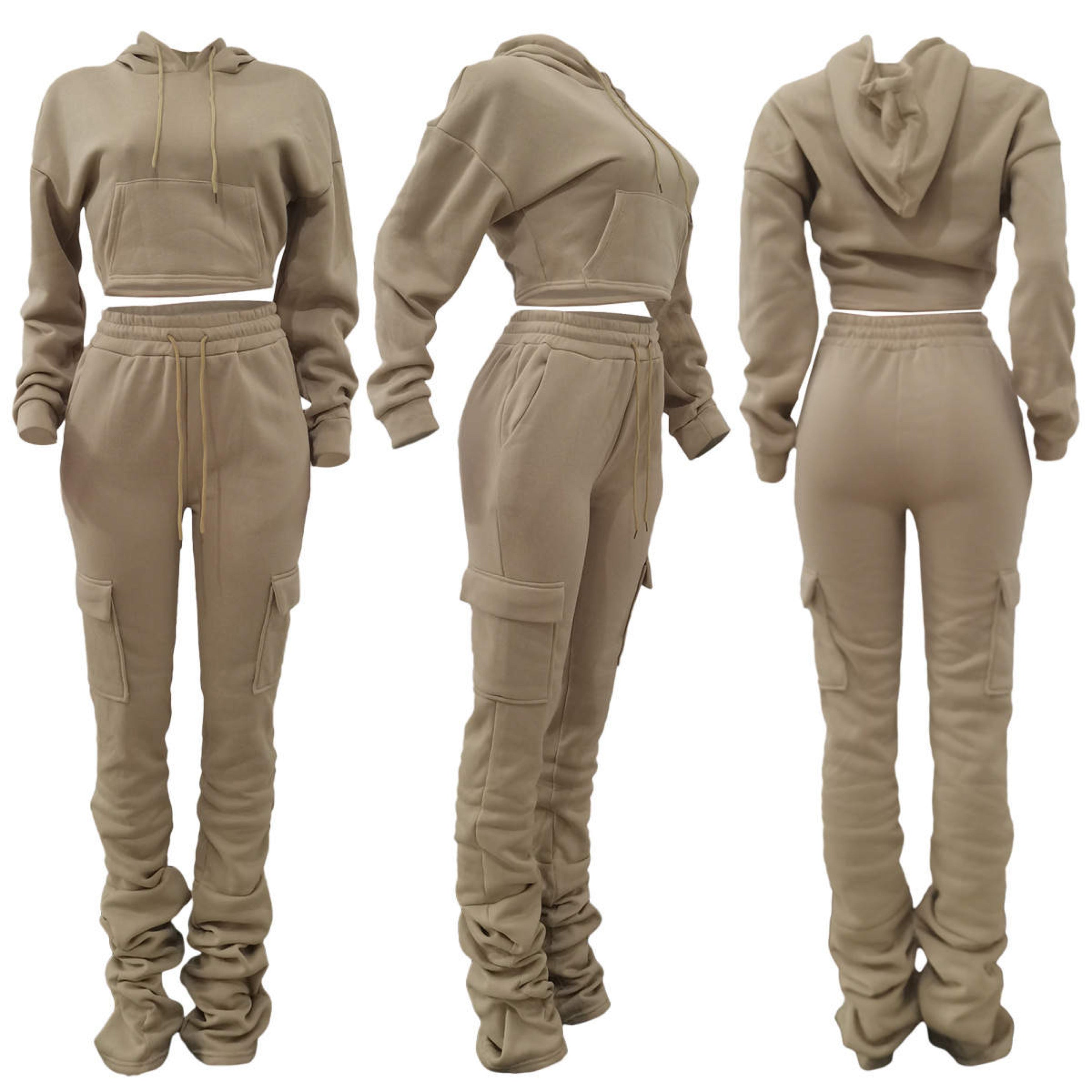 Stacked Jogger Sweatsuit Set- Various Colors