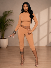 Glow & Shimmer Capri Set – Nude Glow