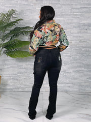 Floral Girl Jacket & Pant Set