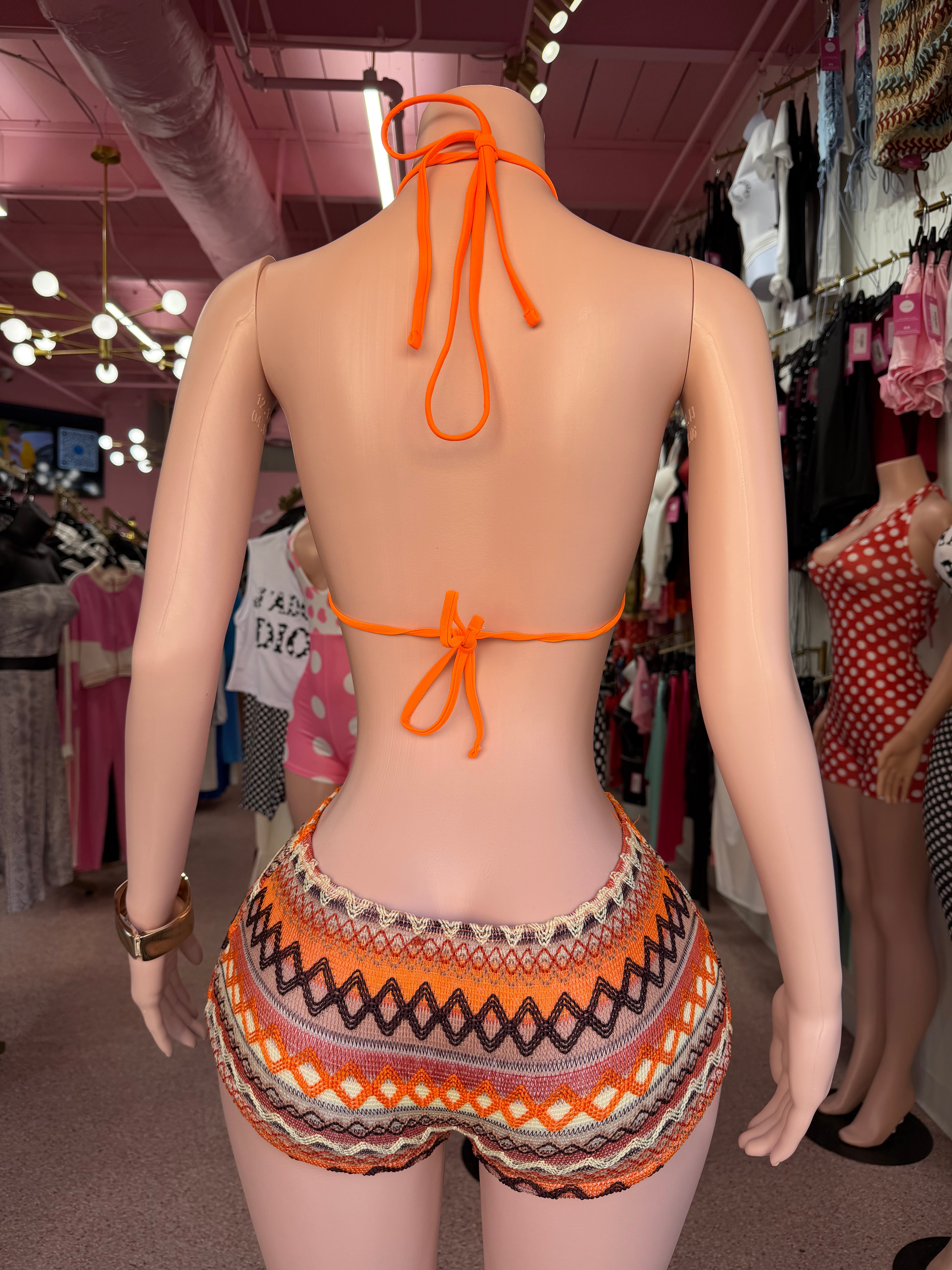 Sunset Vibes Crochet Set- Orange