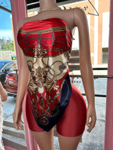 Whispering Silk Scarf & Short Set- Red