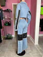 Racer Denim Baggy Pant & Crop Jacket Set