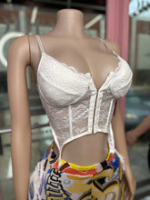 Cant Get Enough Lace Corset Top- White