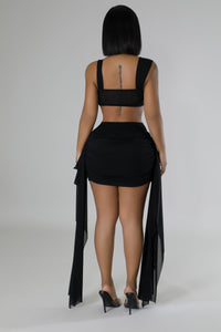 Such A Flirt Skirt Set- Black