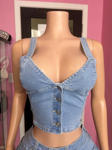 Denim Crop Top