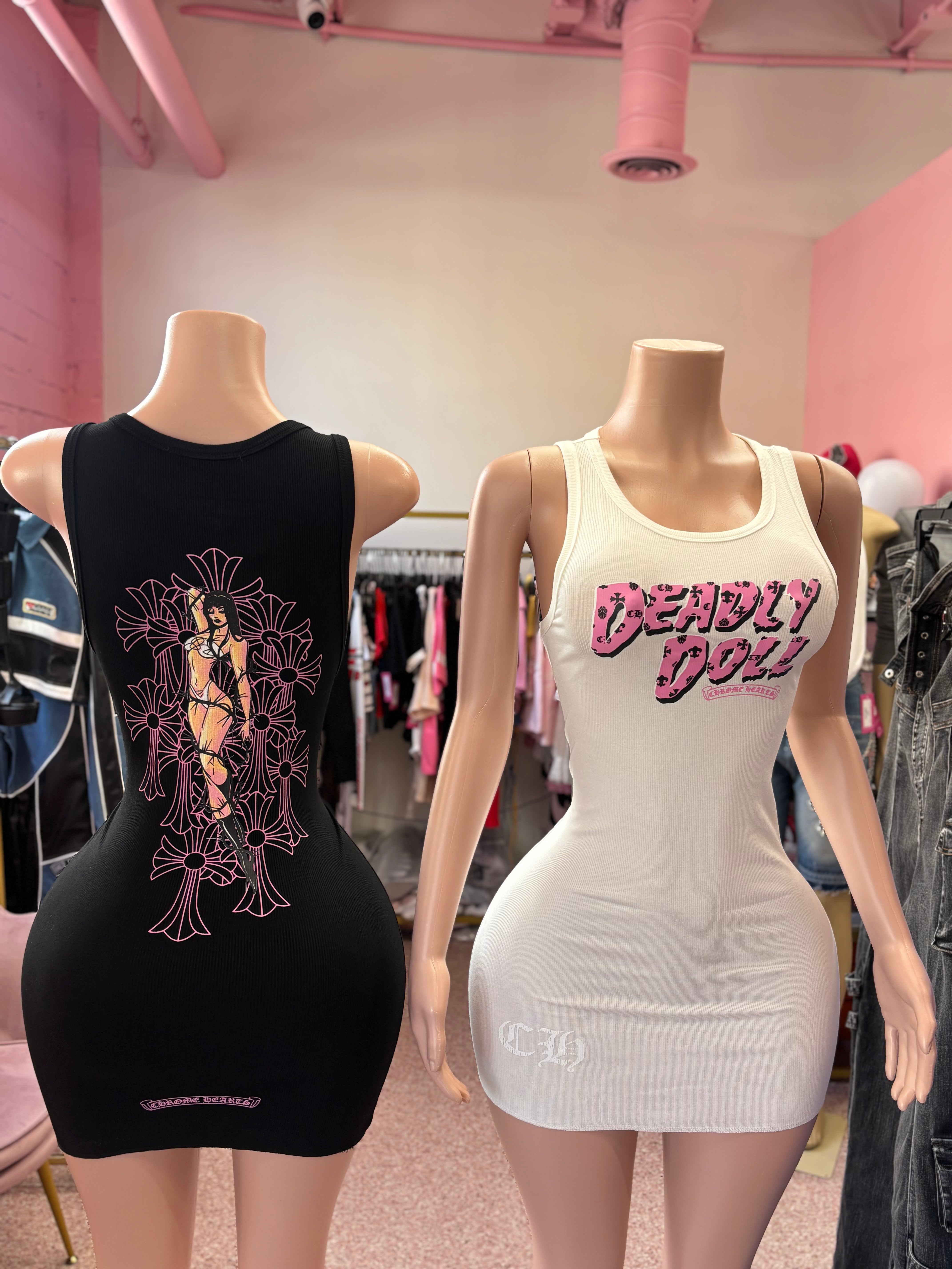 (Pre-Order) Deadly Doll Chrome Tank Mini Dress (Pre-Order) Deadly Doll Chrome Tank Mini Dress