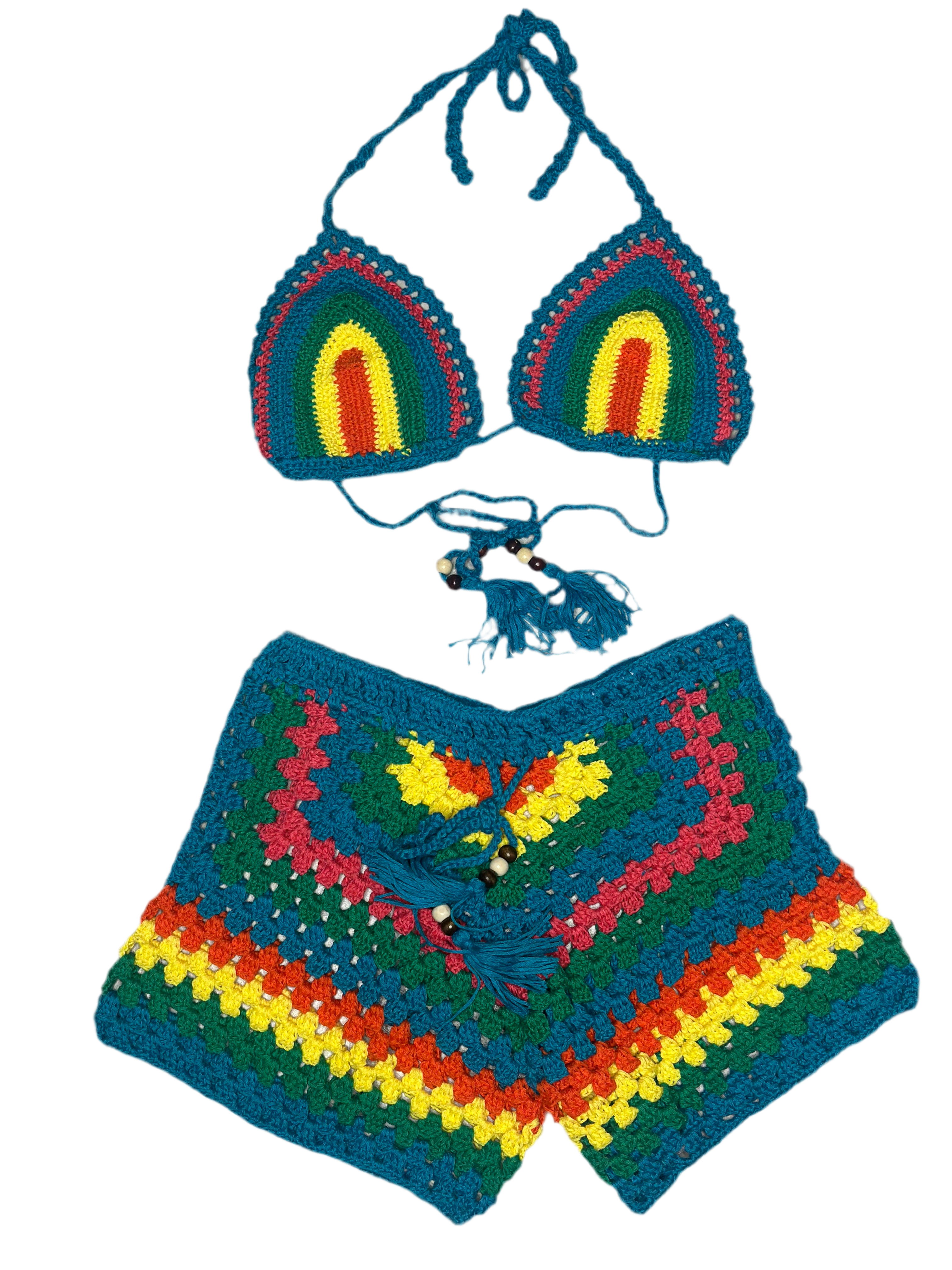 Boho Chic Crochet Swim Set- Multi