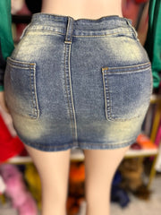 Nomad Cargo Denim Mini Skirt Only
