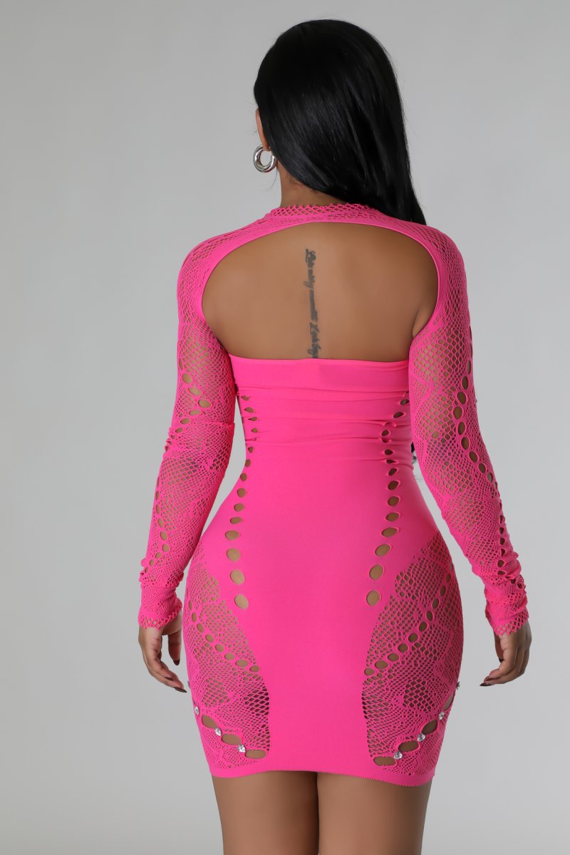 Sweet kisses Poster Girl Dress-Pink