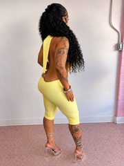 Body On Display Capri Romper – Yellow