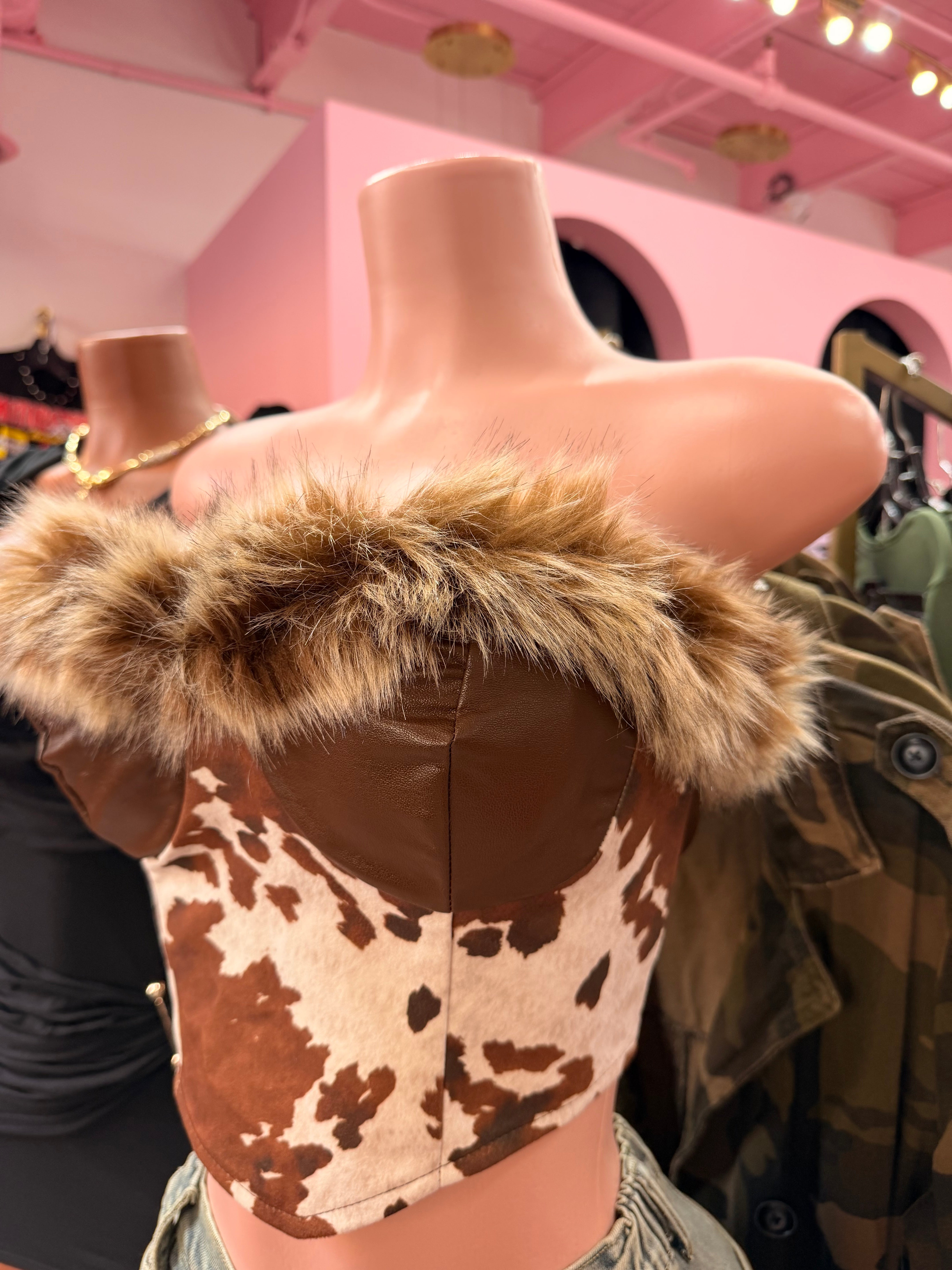 Cowgirl Fantasy Corset Top – Brown