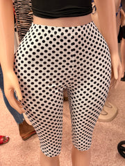 Polka Pleaser Capri – White