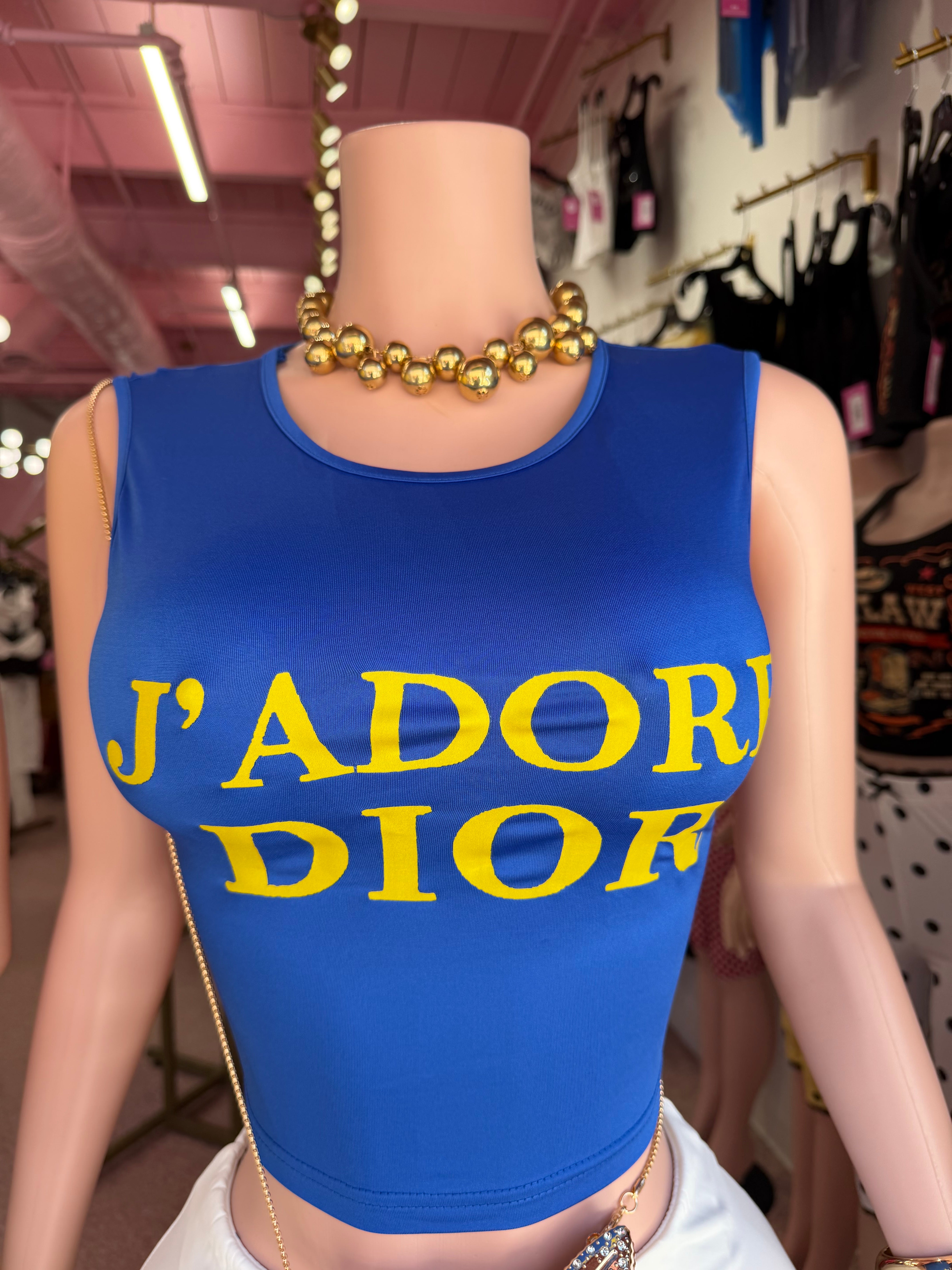 Jadore Top – Royal Blue/Yellow