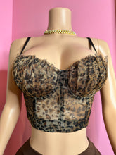 Leopard Mesh Corset