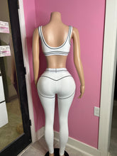 (Pre-Order 8 business Days) 
Alos Double Stripe Legging Set- White-Call For Pics