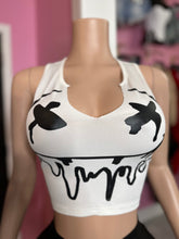 Melting Graphic Top- White