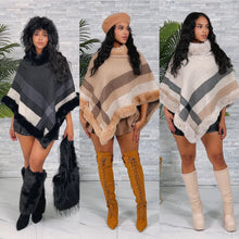 Sophisticated Shadow Poncho- Various Colors