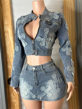 Crossed My Mind Denim Mini Skirt Set