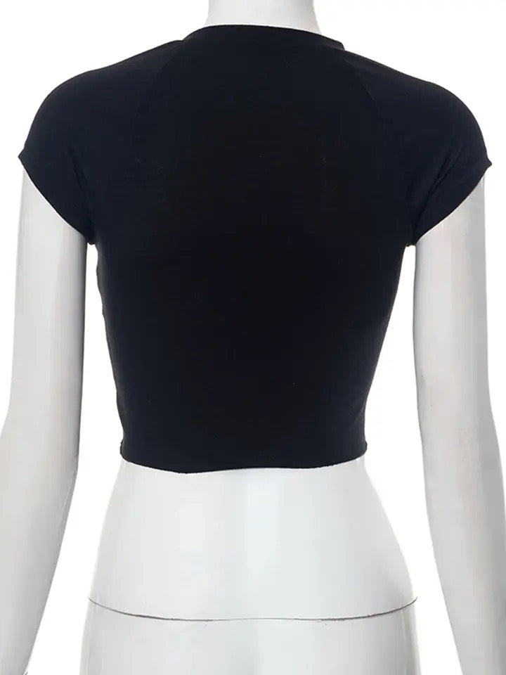 Lengendary Vintage Crop Top- Black