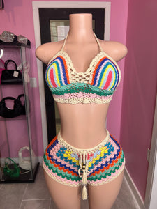 Aruba Crochet Swim Set- Multi