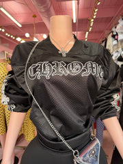 Chrome Me Jersey Top- Black