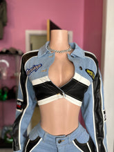 Racer Denim Baggy Pant & Crop Jacket Set