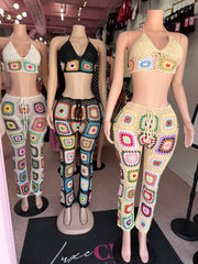 Crochet Me Crazy Pant Set- Various Colors