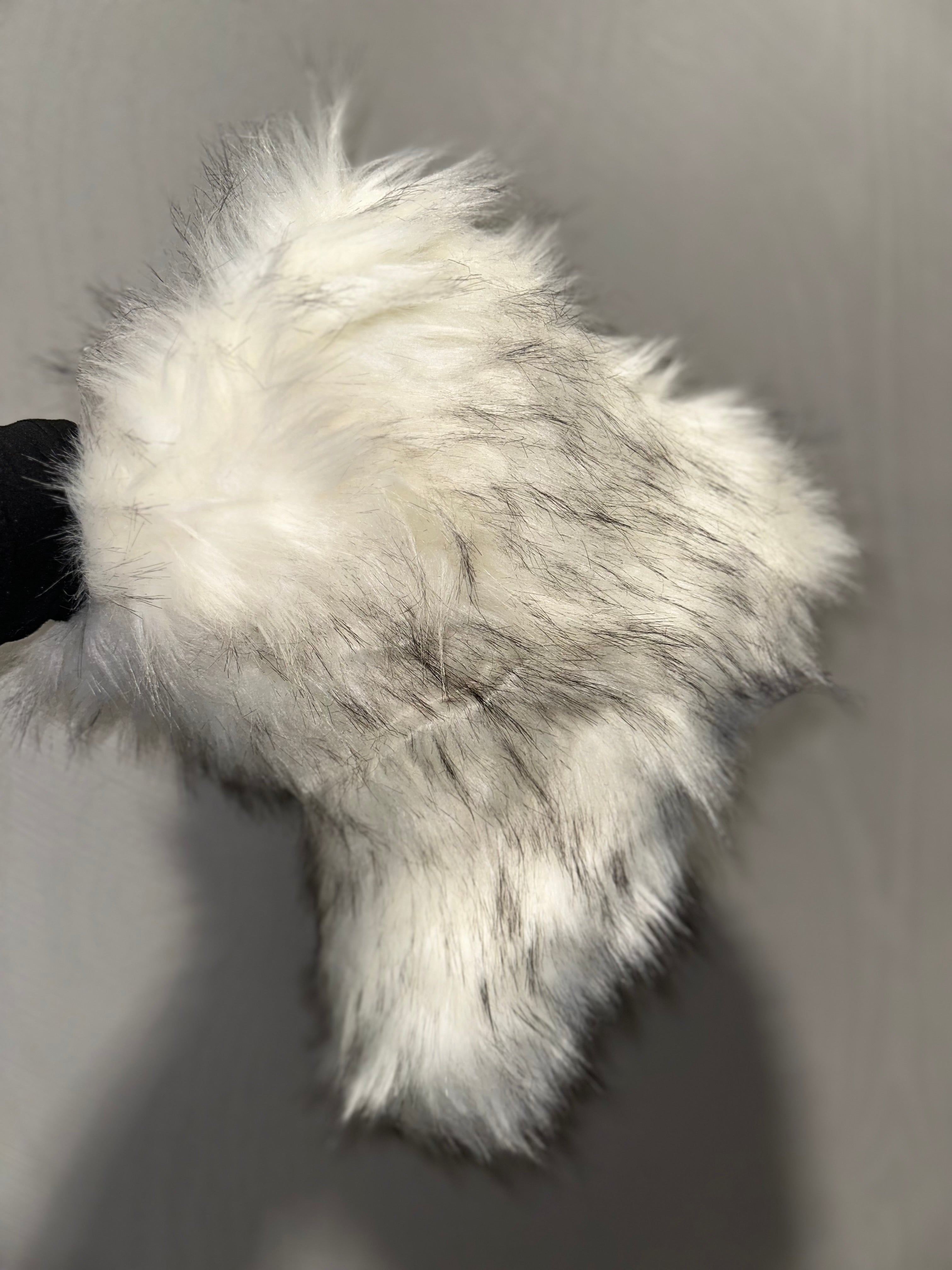 Wynter Fluffy Faux Fur Boots- Mixed White