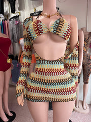 Beachfront Baddie Cover-Up Bikini Set