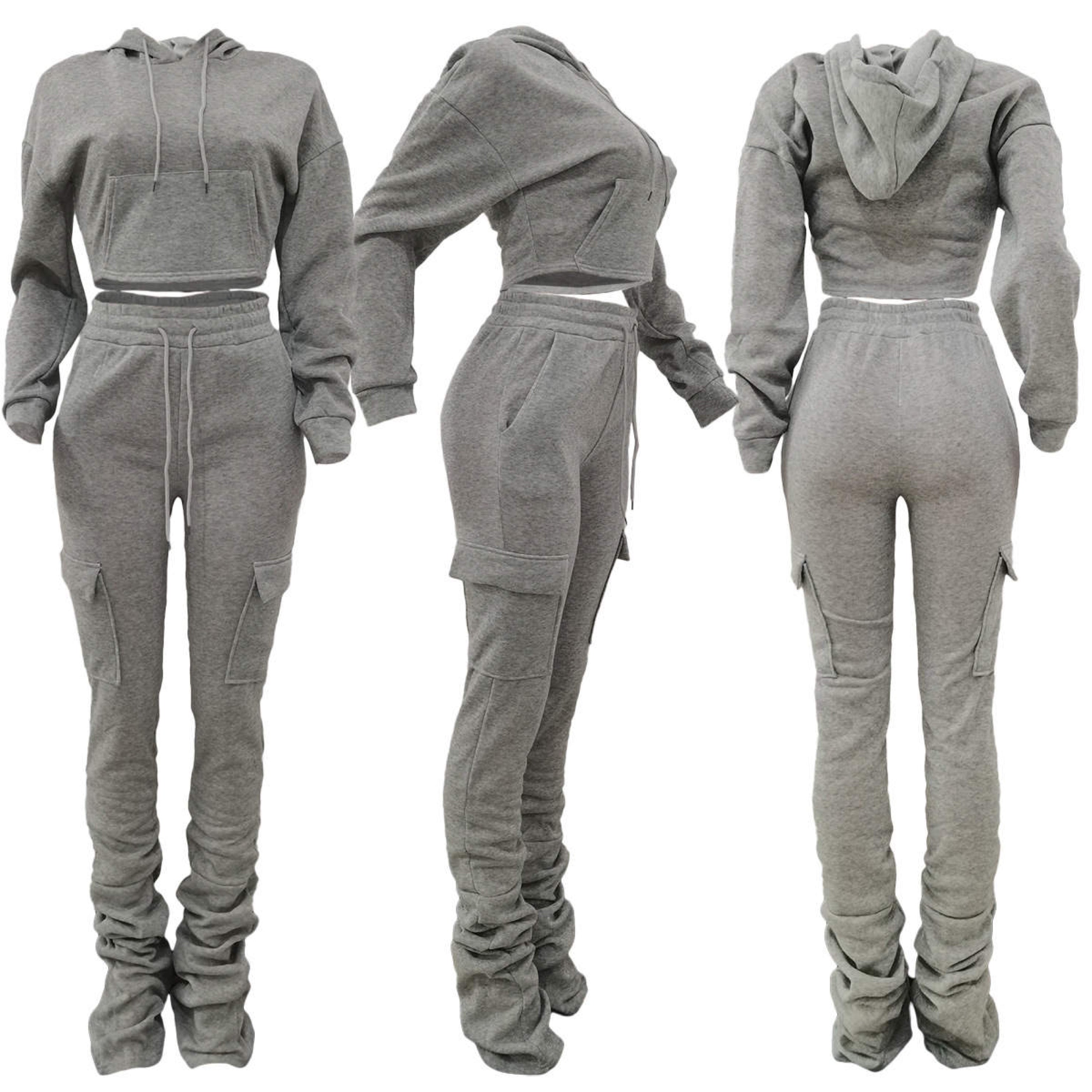 Stacked Jogger Sweatsuit Set- Various Colors