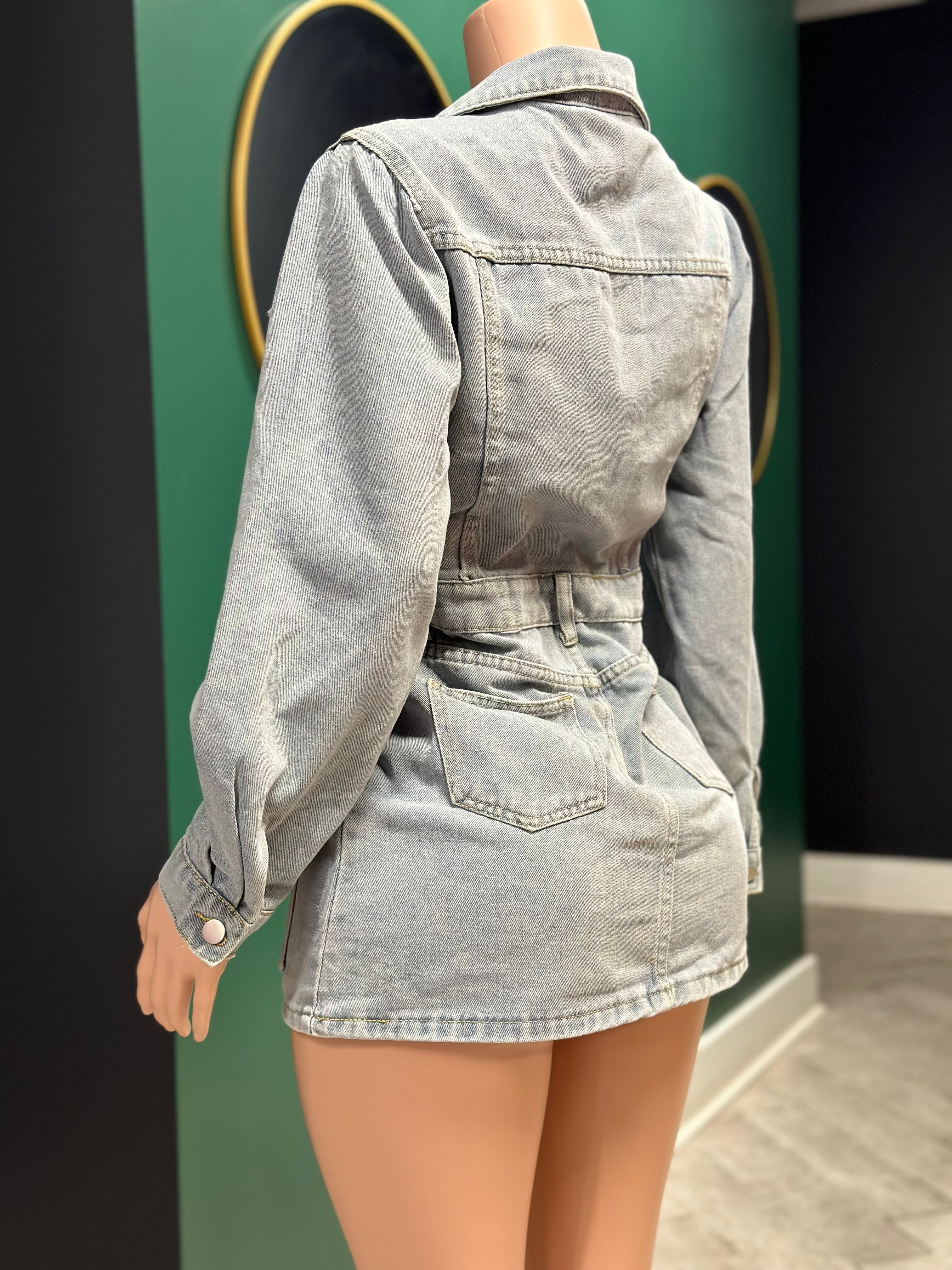 More Of Me Denim Dress W/Leg Warmers
