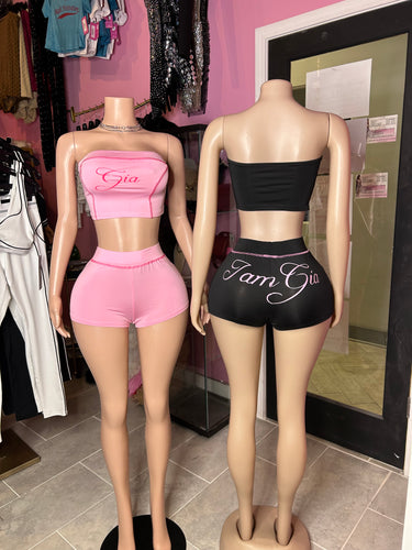Gia Girl Tube Top & Short Set- Various Colors