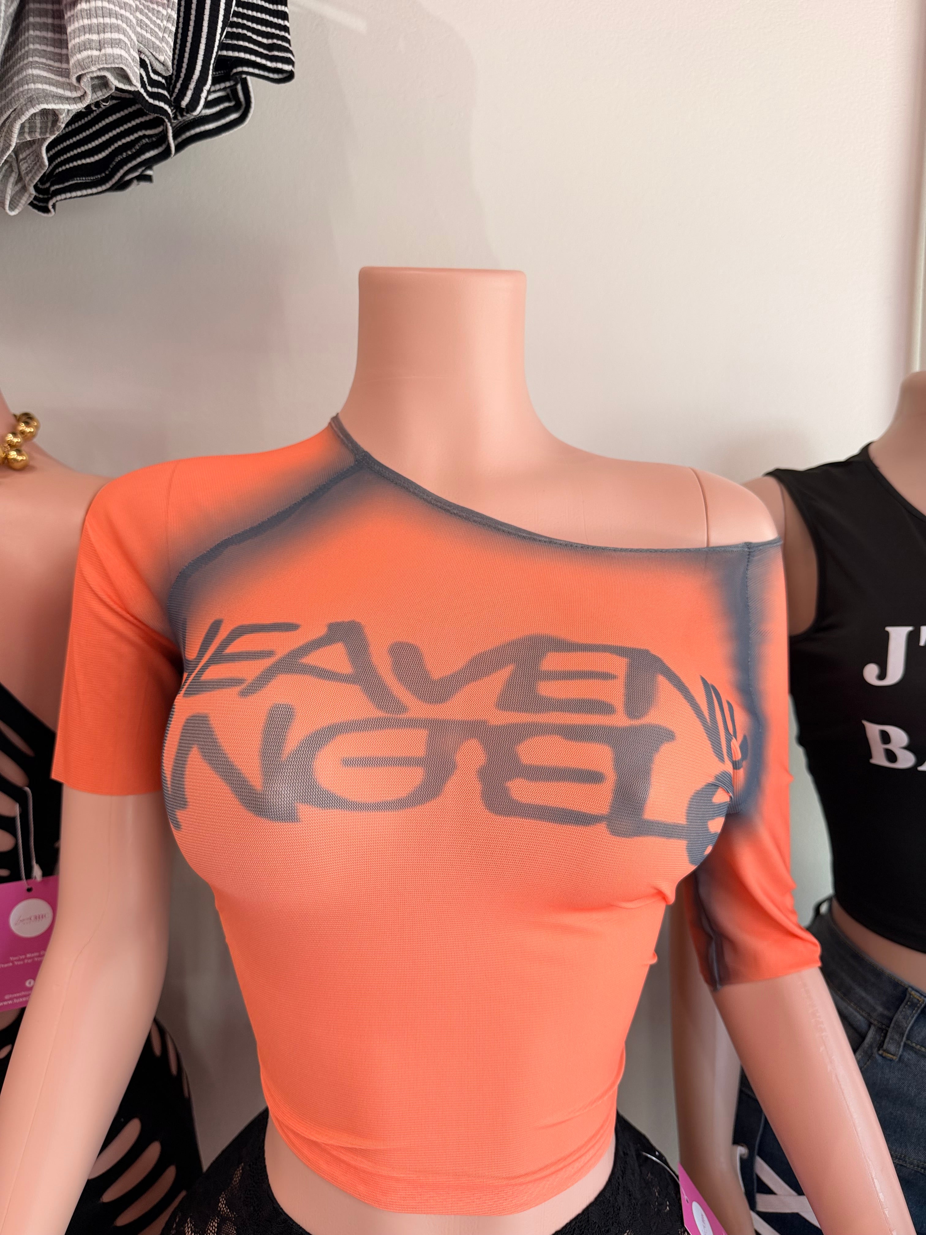 Heavenly Angels Short Sleeve Top- Orange