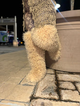 *Pre-Order 10-15 business days then ship* Shaggy Mongolian Fur Thigh High Boots- Brown