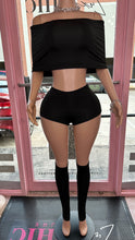 All Or Nothing Three Piece Short Set- Black