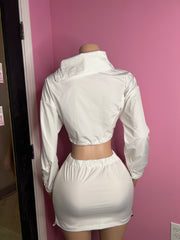 Get On My Level Windbreaker Skirt Set- Various Colors