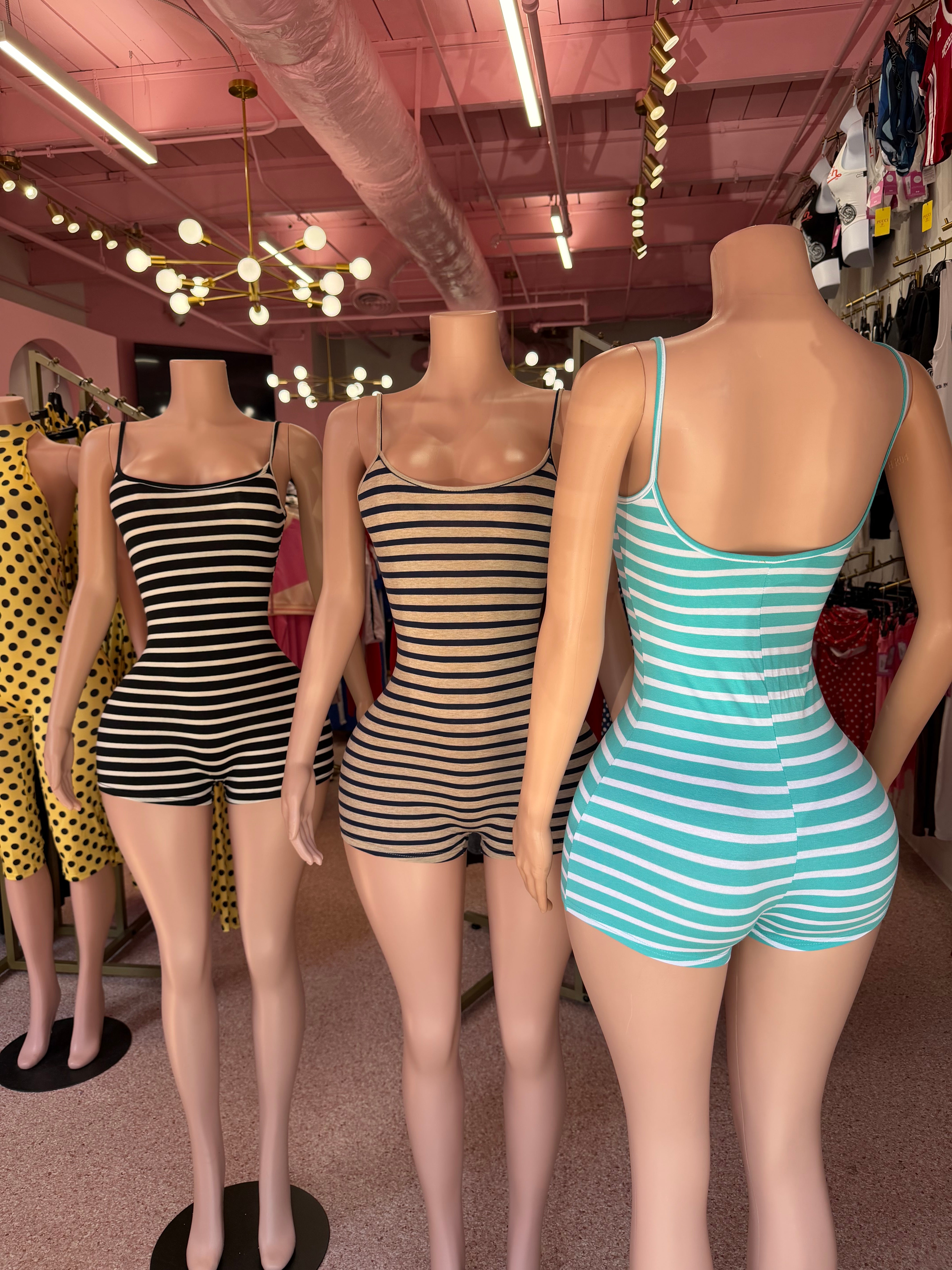 Striped Tank Romper – Everyday Snatched Fit Romper