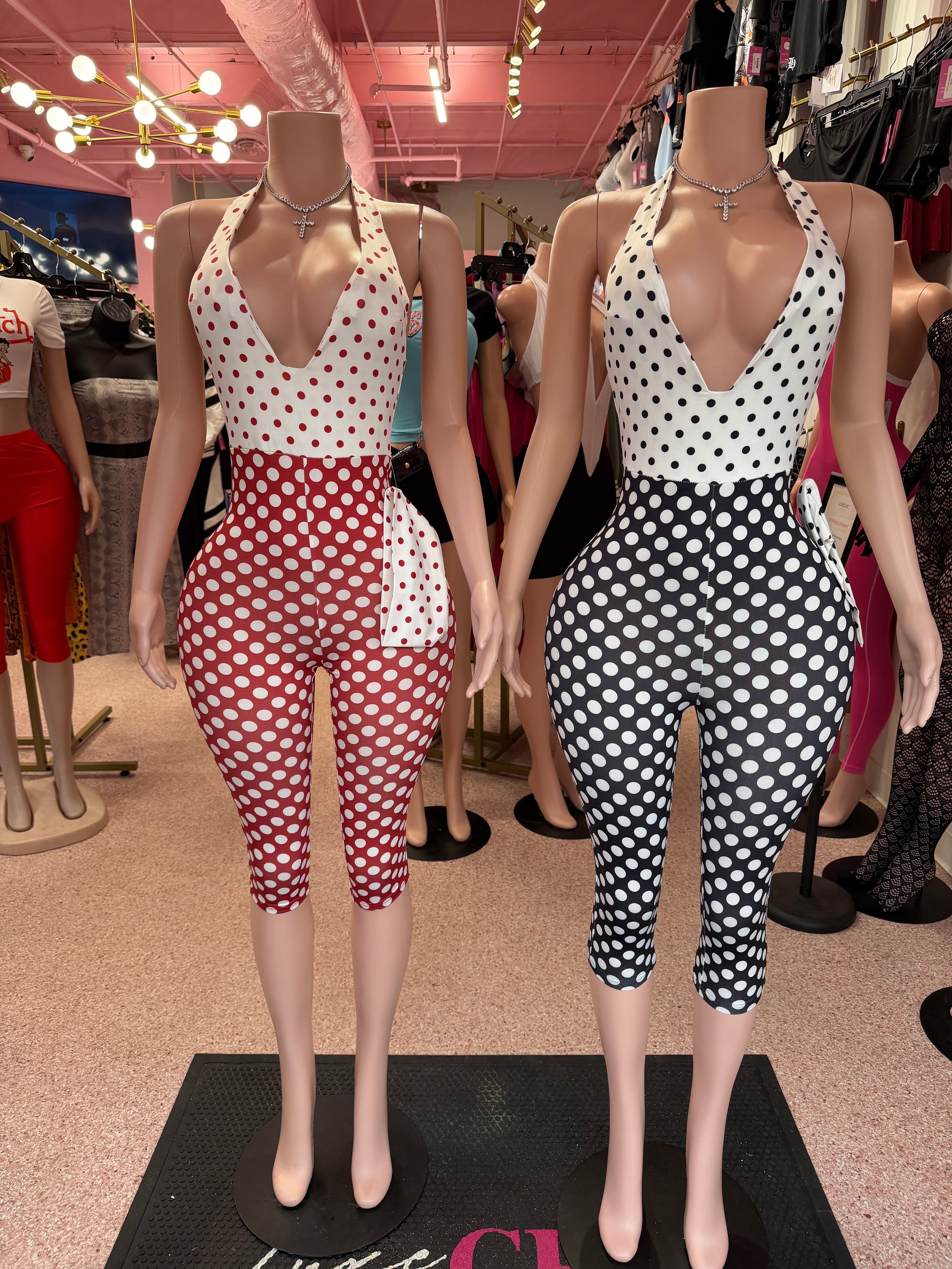 Spotted Trouble Halter Set
