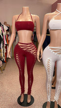 Up To No Good Lace Up Pant Set- Various Colors